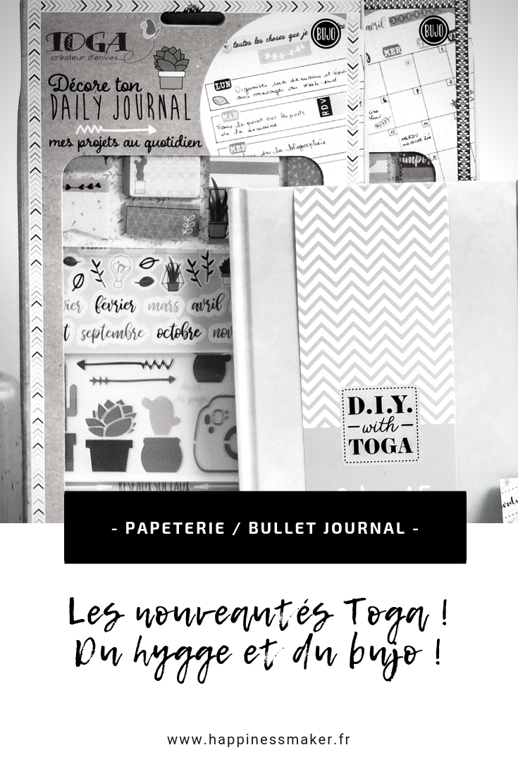 Pochoir pour Bullet journal 15 x 20 cm - Icônes - Toga